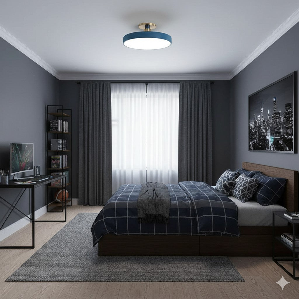 Flush Mount Ceiling Light Fixture with Nordic Round Design