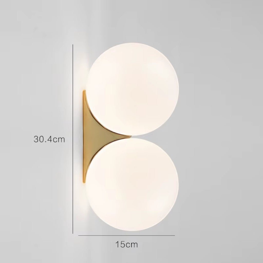 Frosted Glass Ball Wall Light - Japandi Minimalist LED Sconce - Lattea Global