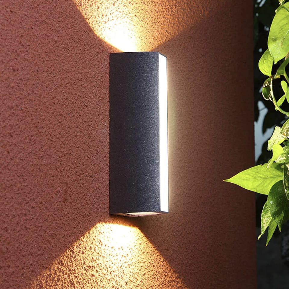 Garden Sconce - Outdoor Up and Down Coastal Wall Light - Lattea Global