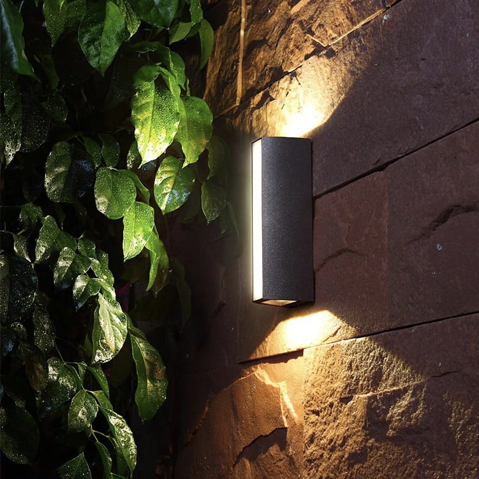 Garden Sconce - Outdoor Up and Down Coastal Wall Light - Lattea Global