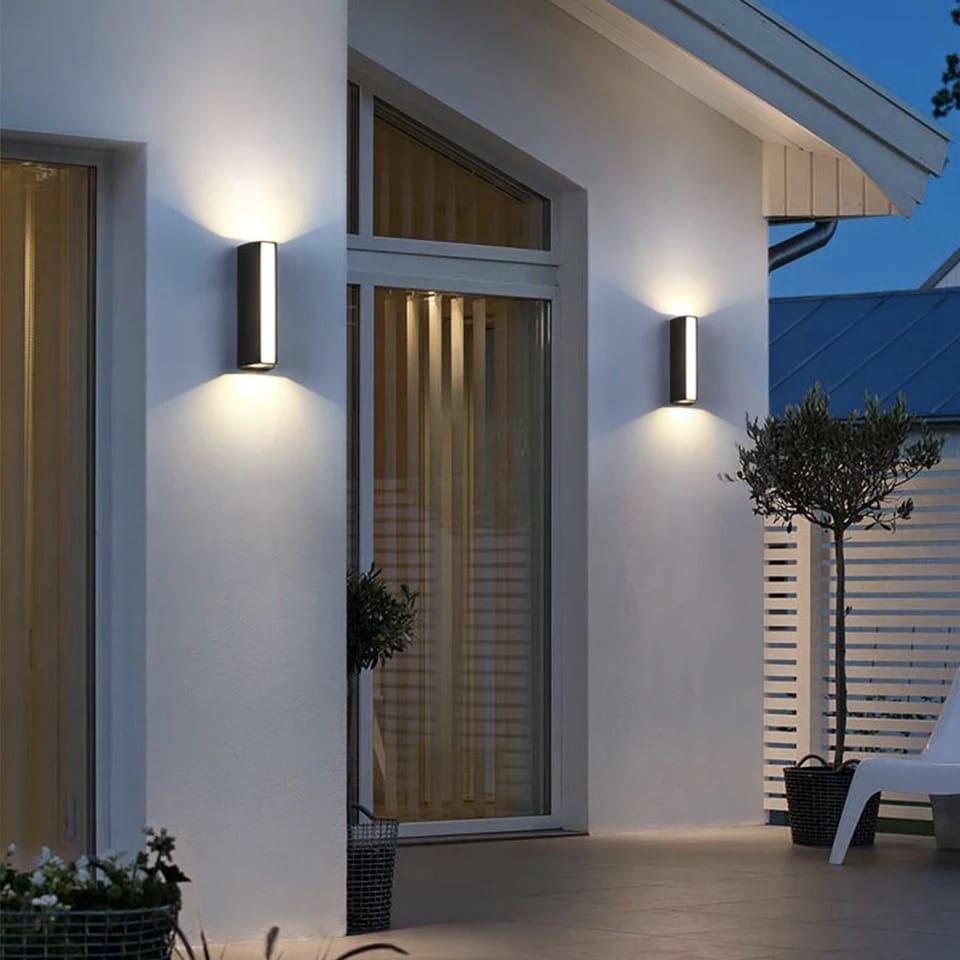 Garden Sconce - Outdoor Up and Down Coastal Wall Light - Lattea Global