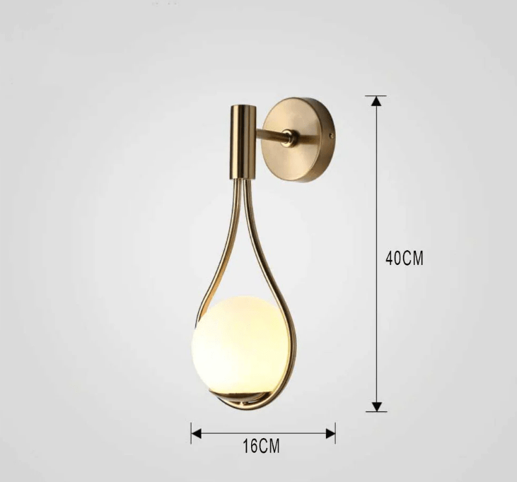 Glass Orb LED Wall Sconce - Lattea Global