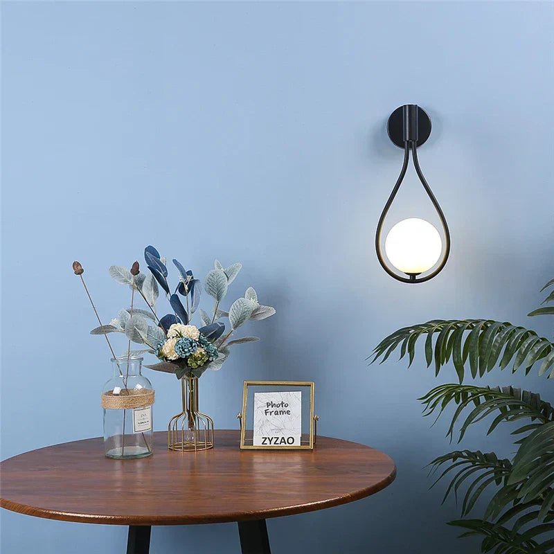 Glass Orb LED Wall Sconce - Lattea Global