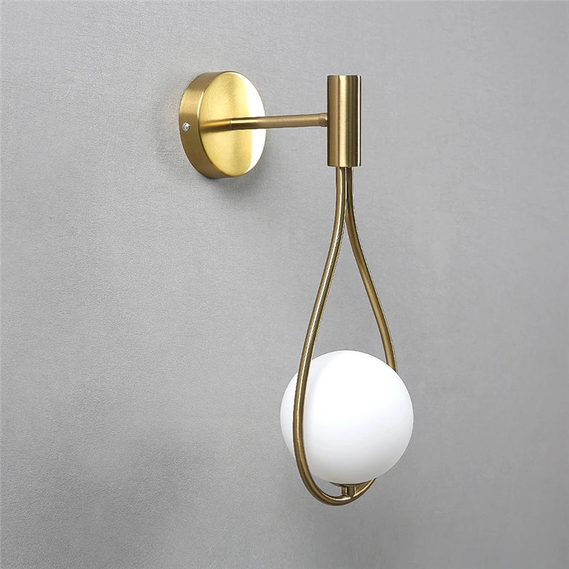 Glass Orb LED Wall Sconce - Lattea Global