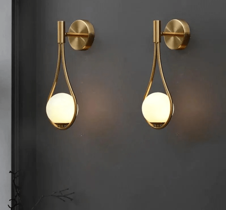 Glass Orb LED Wall Sconce - Lattea Global