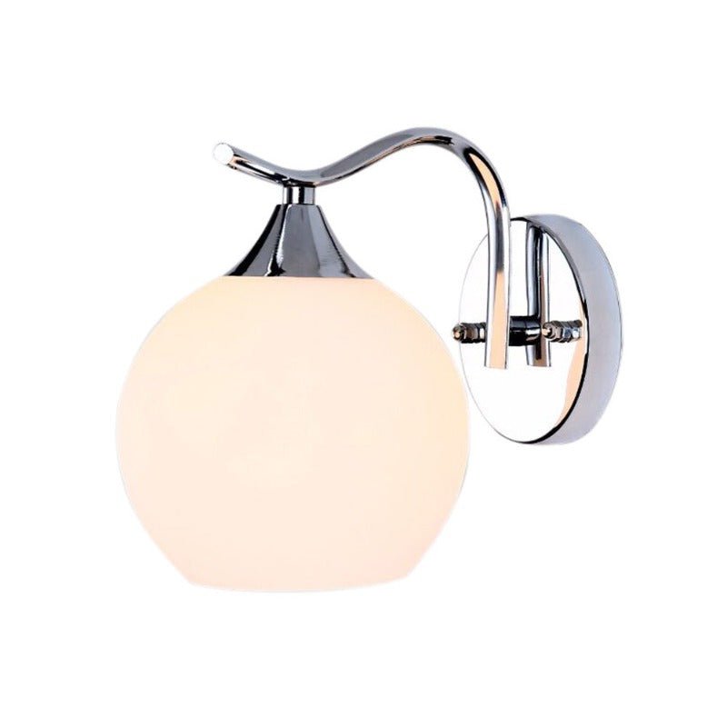 Glass Orb Wall Sconce with Metal Frame - Lattea Global