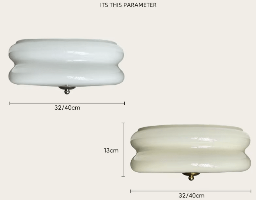 Glass Pudding LED Ceiling Light - Lattea Global