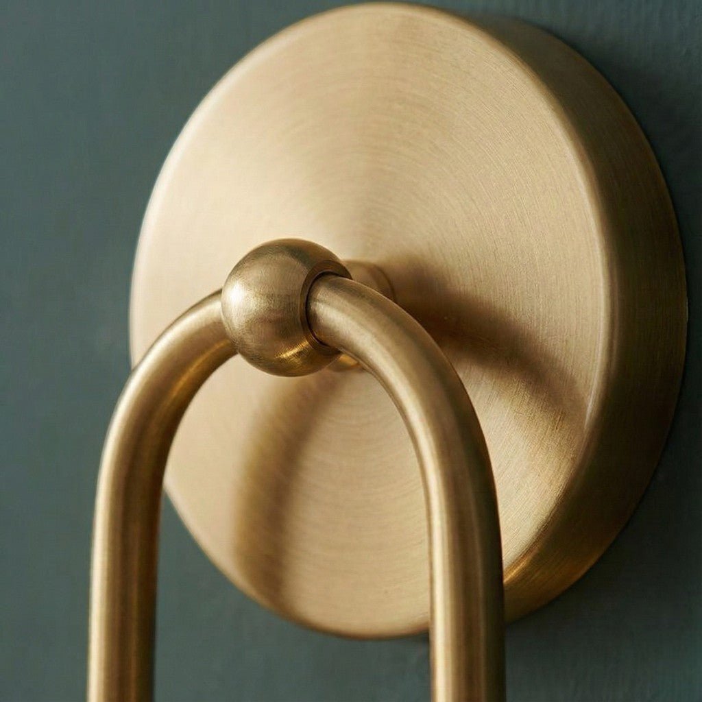 Gold Wall Sconce with Double Frosted Glass Cylinders