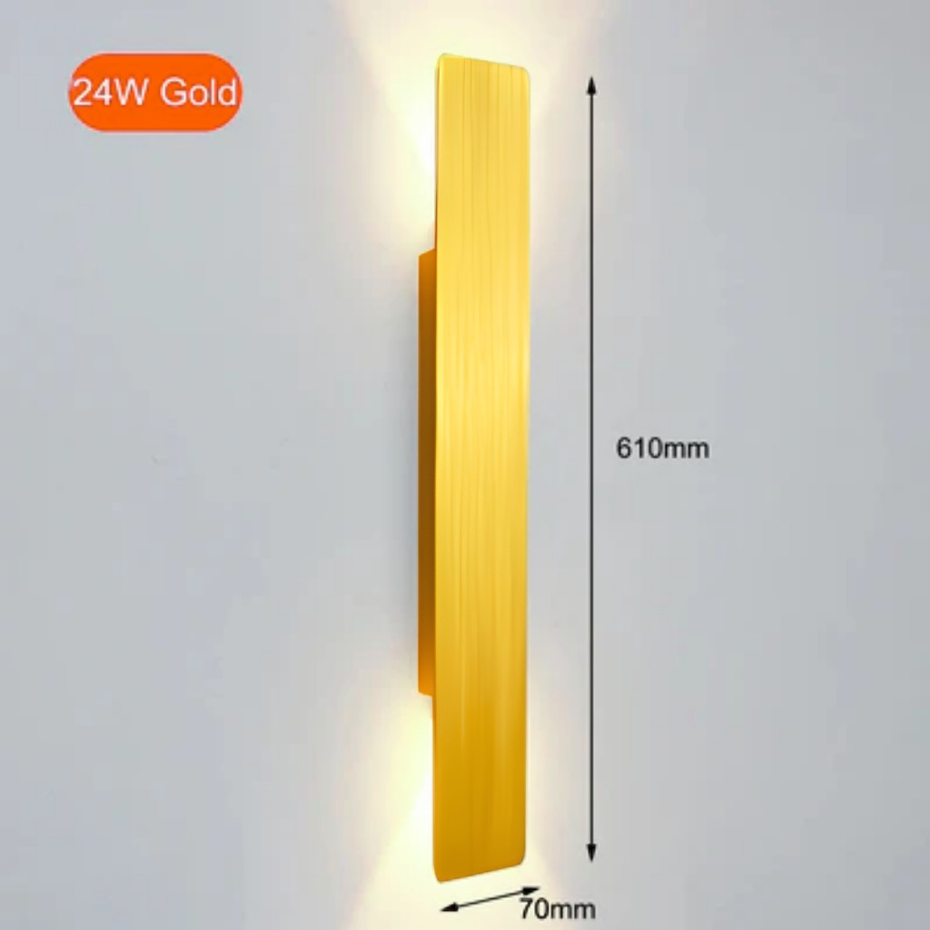 Golden Weatherproof LED Wall Lights - Outdoor Style and Durability