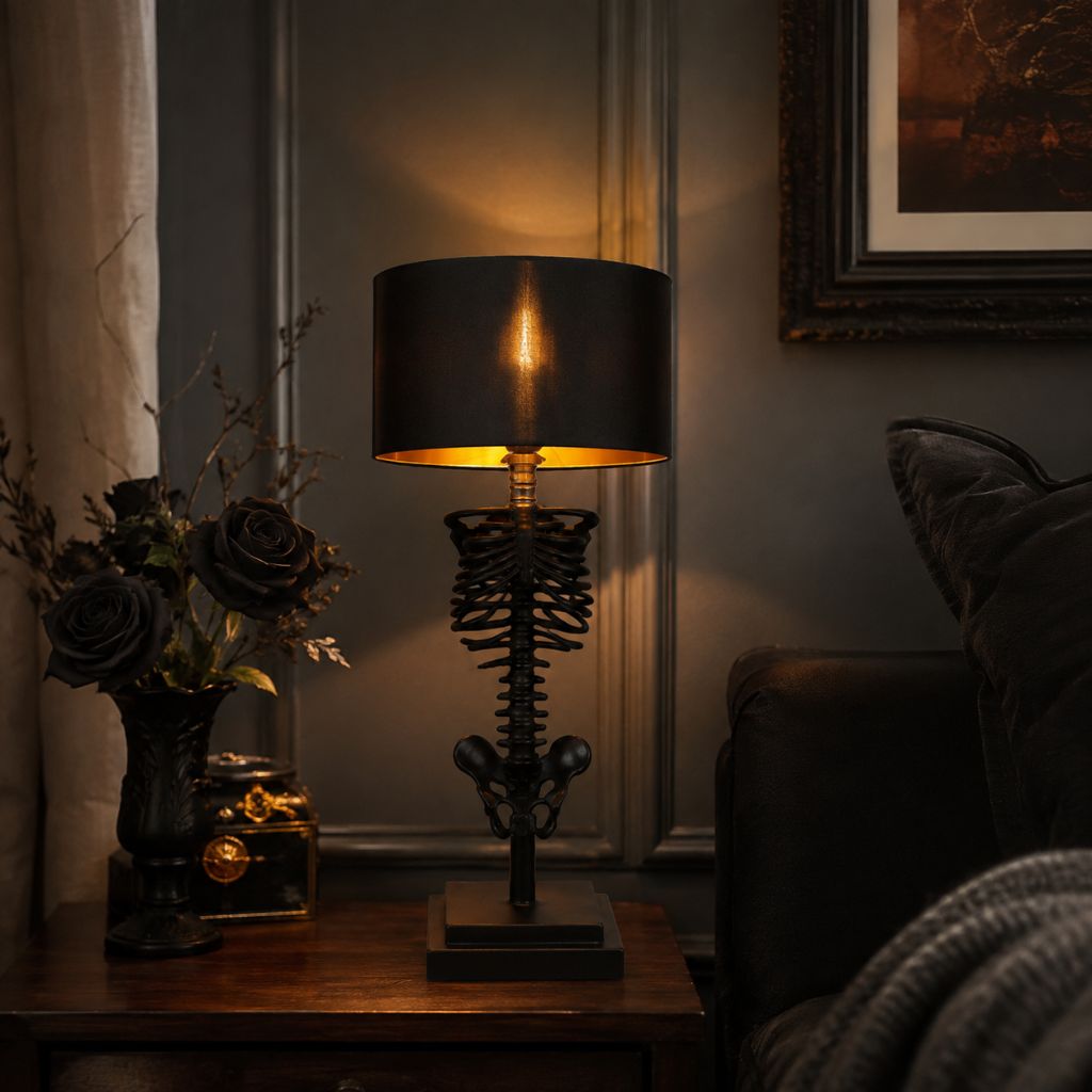 Gothic Skeleton Table Lamp