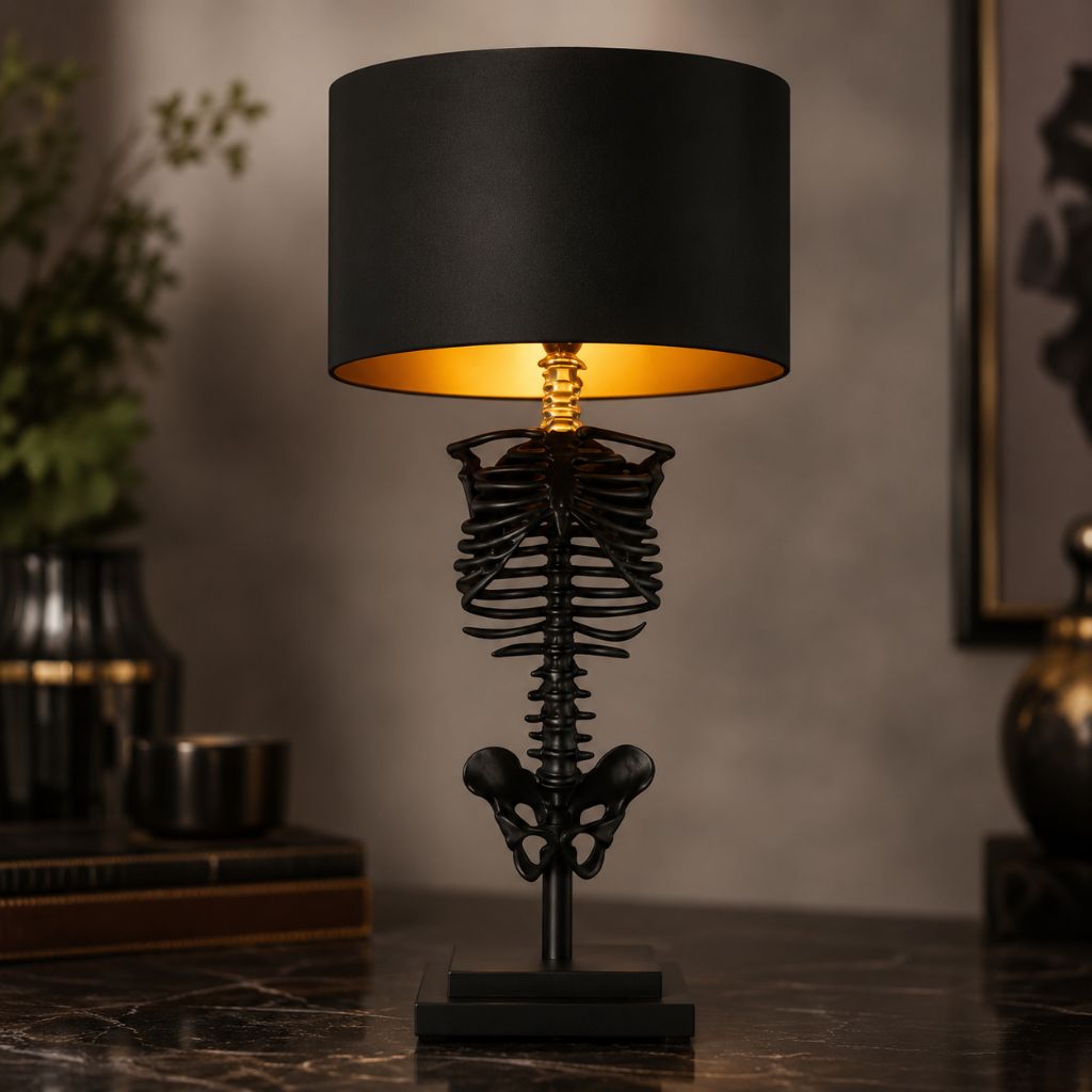 Gothic Skeleton Table Lamp