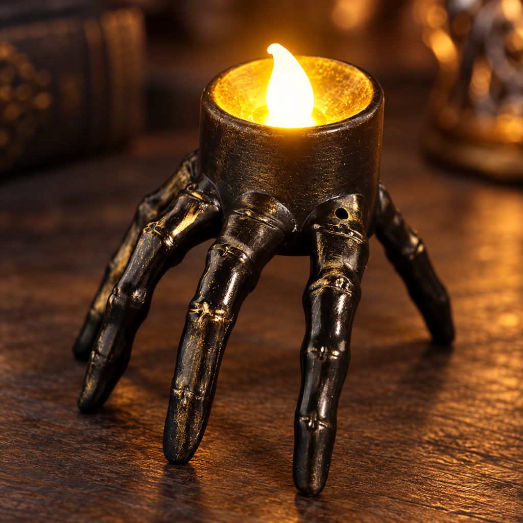 Halloween Skeleton Flameless LED Candle Table Decoration