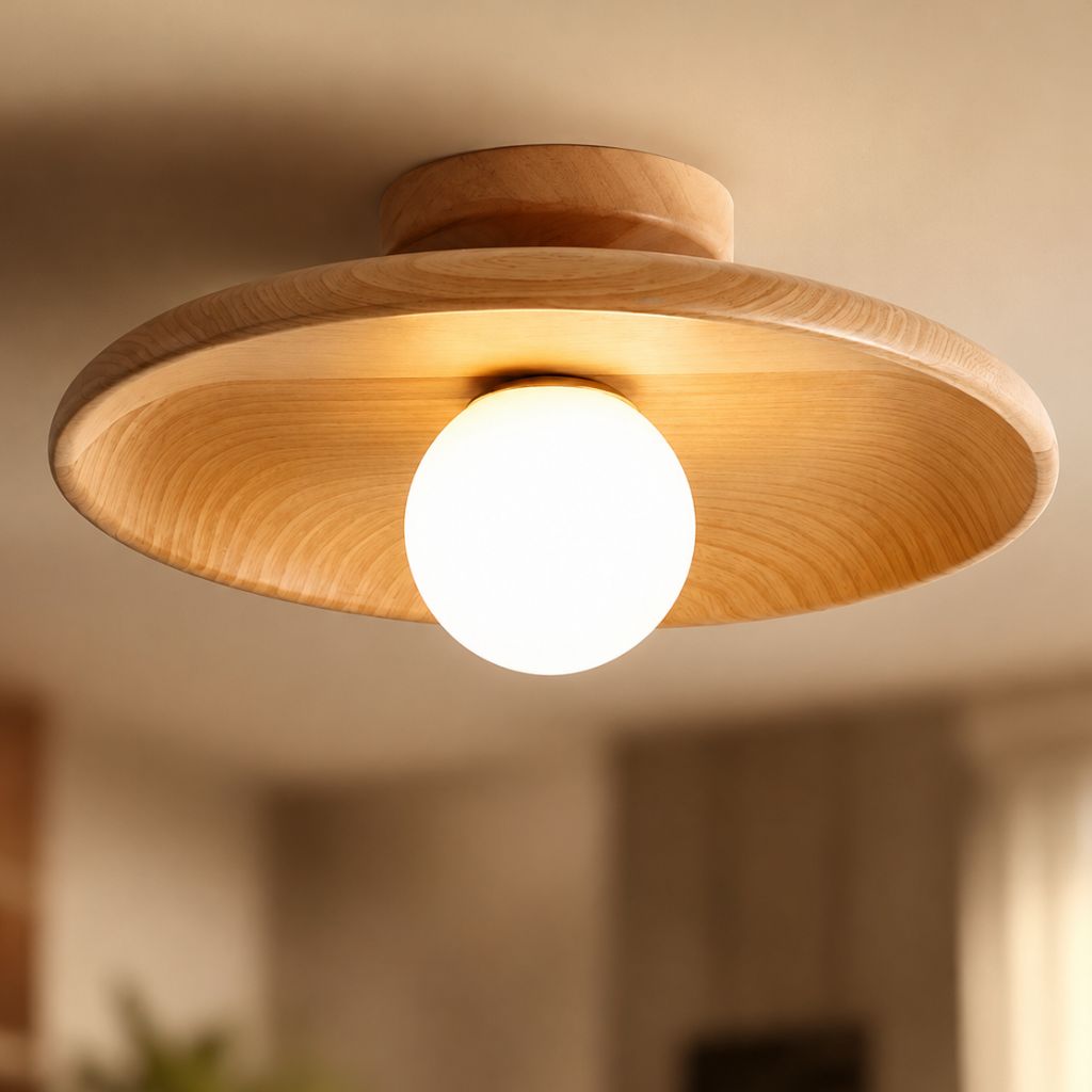 HaloWood Nordic Wood Round Ceiling Light