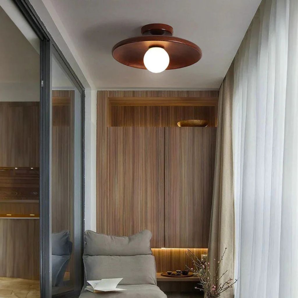 HaloWood Nordic Wood Round Ceiling Light