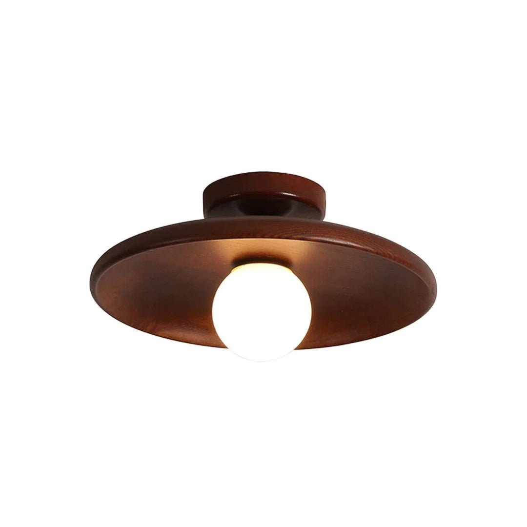 HaloWood Nordic Wood Round Ceiling Light - Lattea Global