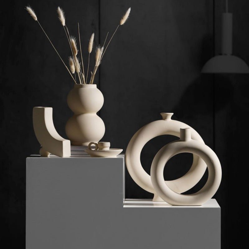 Handmade Ceramic Vase & Candle Holders - Lattea Global