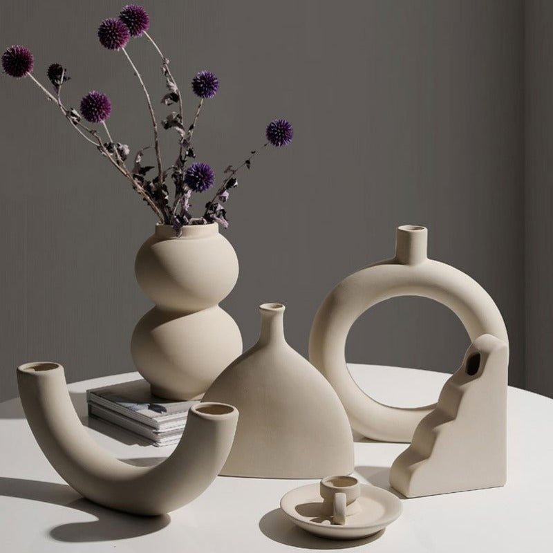 Handmade Ceramic Vase & Candle Holders - Lattea Global