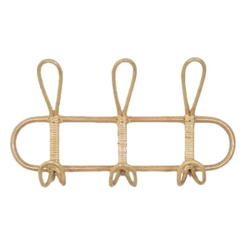 Handwoven Rattan Wall Hooks – Trio Design for Style & Function - Lattea Global