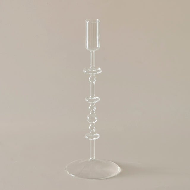 Harlow Handblown Glass Candlestick Holders - Lattea Global