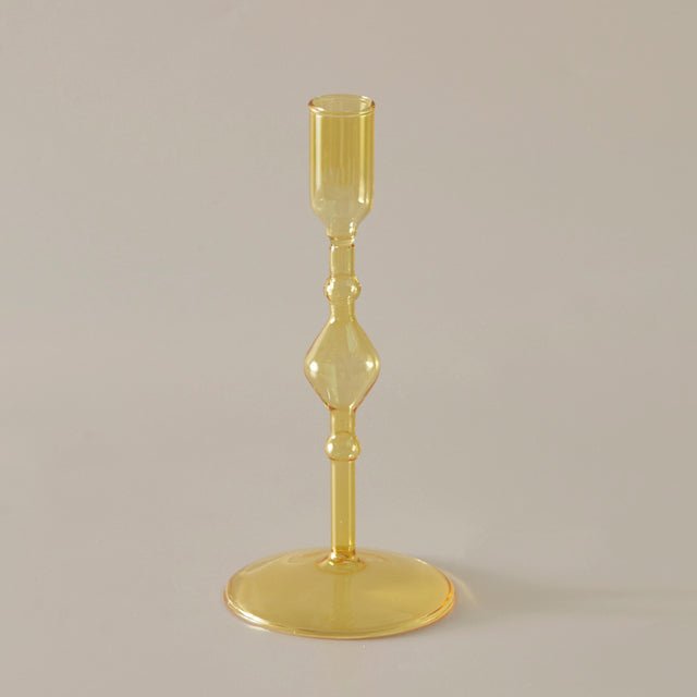 Harlow Handblown Glass Candlestick Holders - Lattea Global