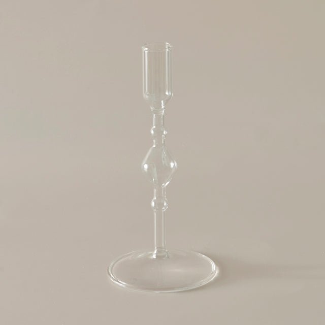 Harlow Handblown Glass Candlestick Holders - Lattea Global
