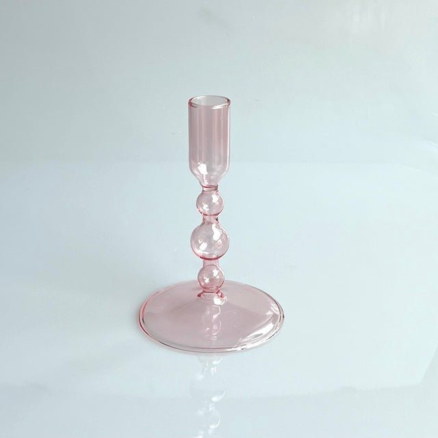Harlow Handblown Glass Candlestick Holders - Lattea Global