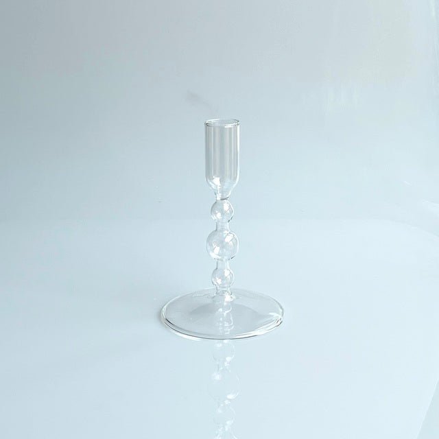 Harlow Handblown Glass Candlestick Holders - Lattea Global