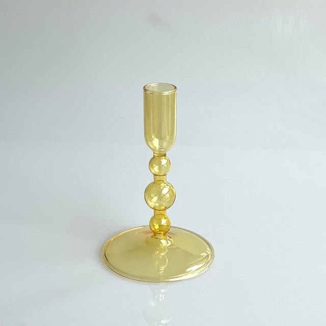 Harlow Handblown Glass Candlestick Holders - Lattea Global