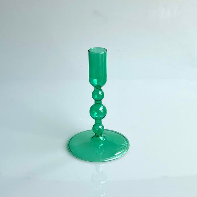 Harlow Handblown Glass Candlestick Holders - Lattea Global