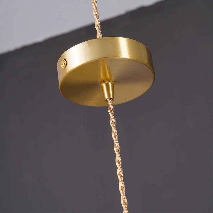 Hibiscus Flower Scalloped Glass Pendant Light - Lattea Global