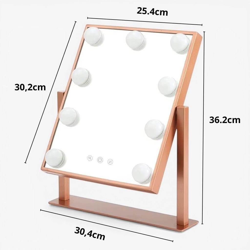 Hollywood Vanity Mirror with LED Bulbs 360° Rotation - Lattea Global
