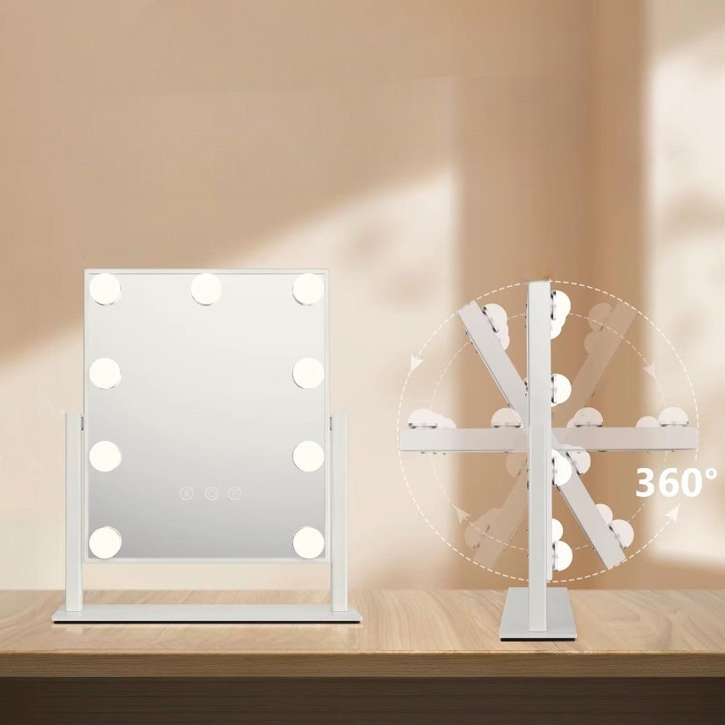 Hollywood Vanity Mirror with LED Bulbs 360° Rotation - Lattea Global