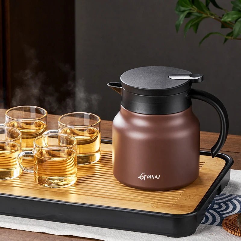 Insulated Teapot with Built - in Infuser and Ceramic Stainless Steel Liners - Lattea Global