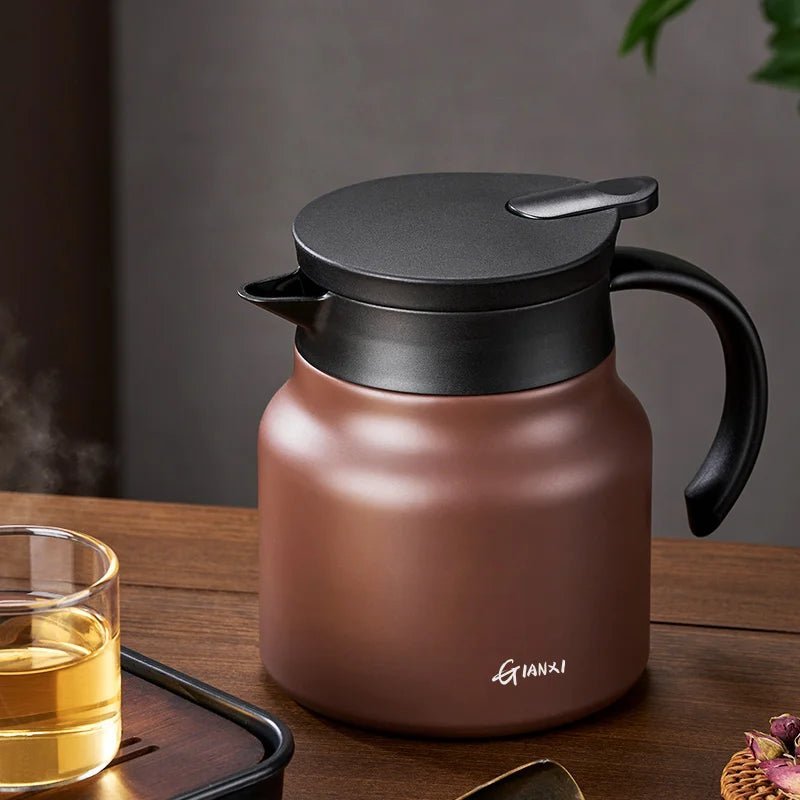 Teiera Termica Stelton Emma Con Inserto In Acciaio Inox - 1 Litro, Filtro Infusione Integrato, Manico In Faggio, Color Sabbia - 2