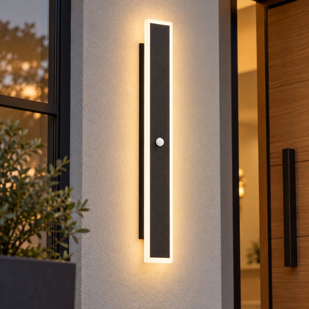 IP65 Linear Outdoor LED Wall Light with Motion Sensor
