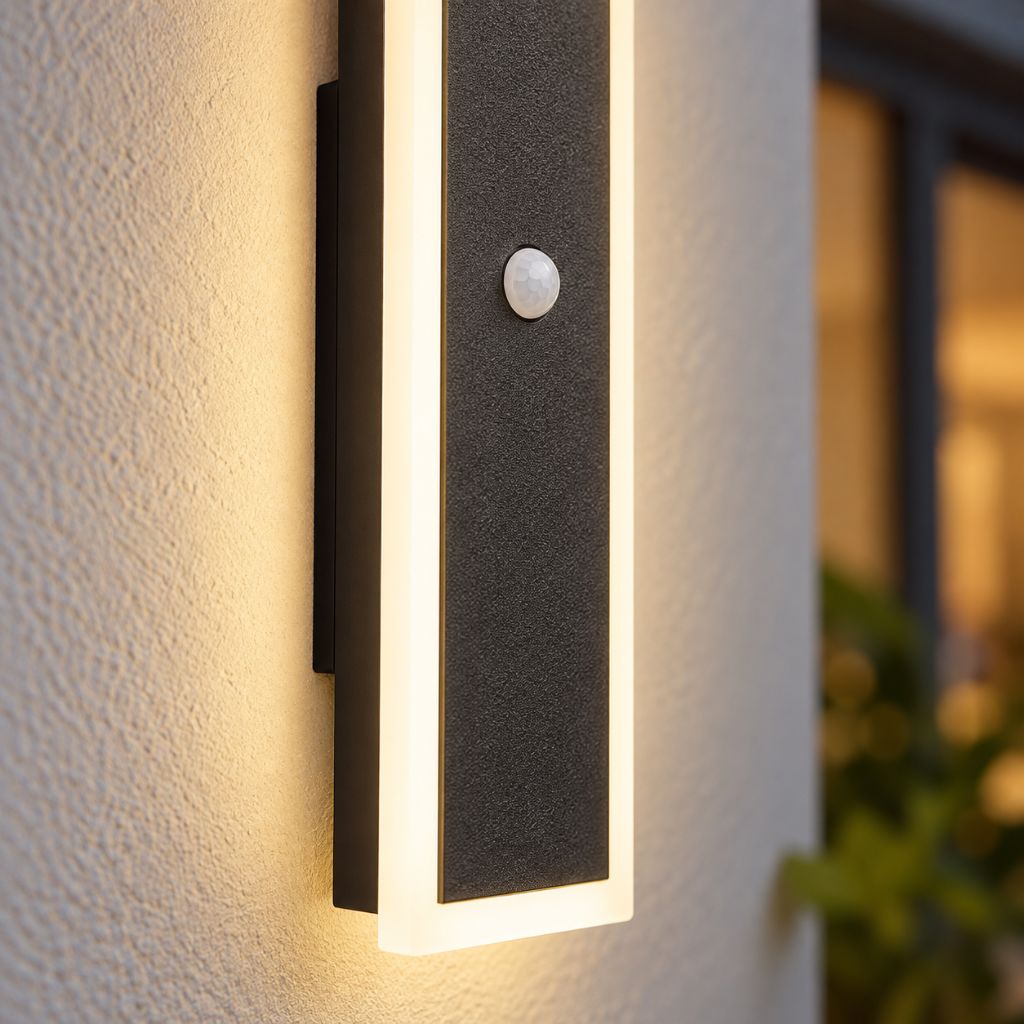 IP65 Linear Outdoor LED Wall Light with Motion Sensor