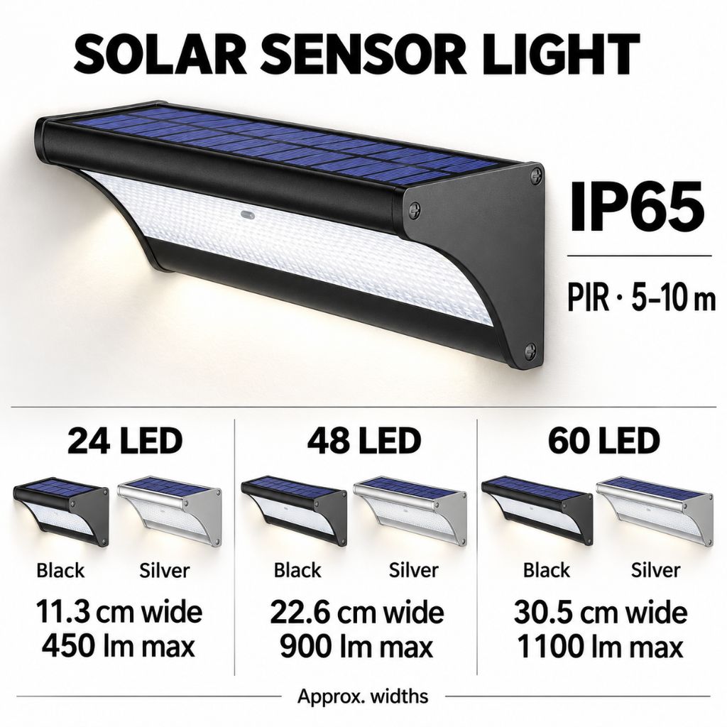 IP65 Solar Motion Sensor LED Outdoor Wall Light