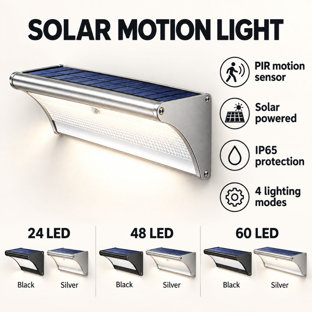 IP65 Solar Motion Sensor LED Outdoor Wall Light