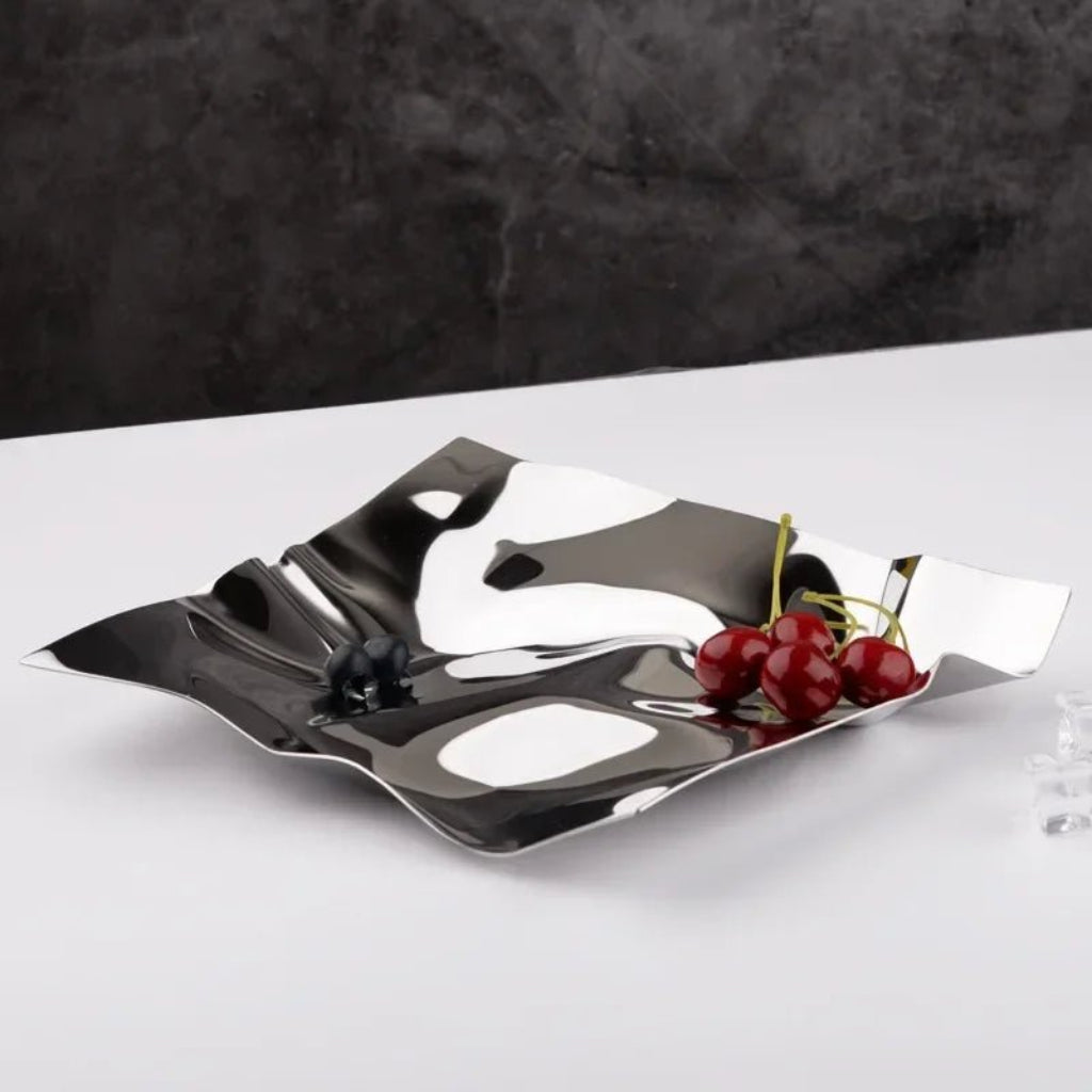 Irregular Silver Storage Tray - Lattea Global