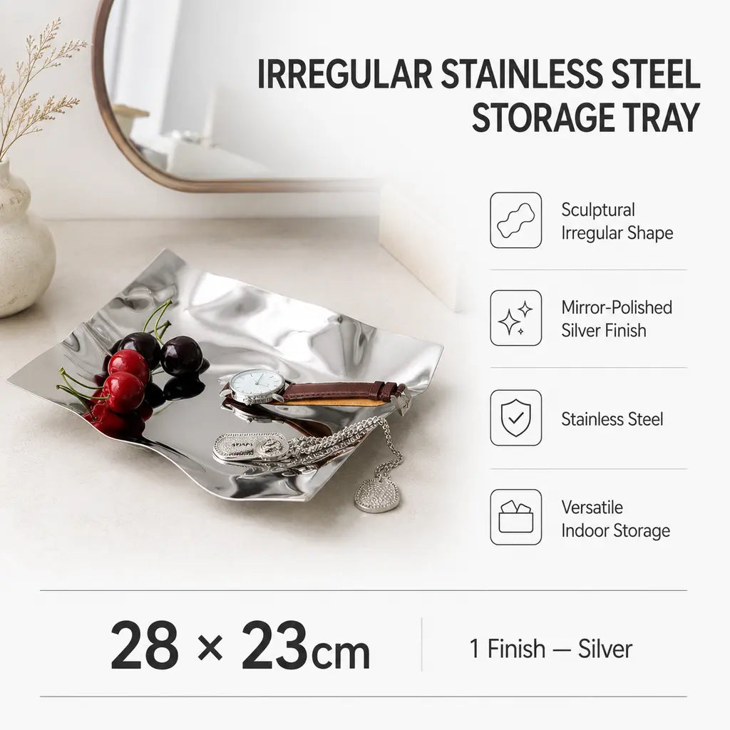 Irregular Stainless Steel Storage Tray benefits and dimensions
