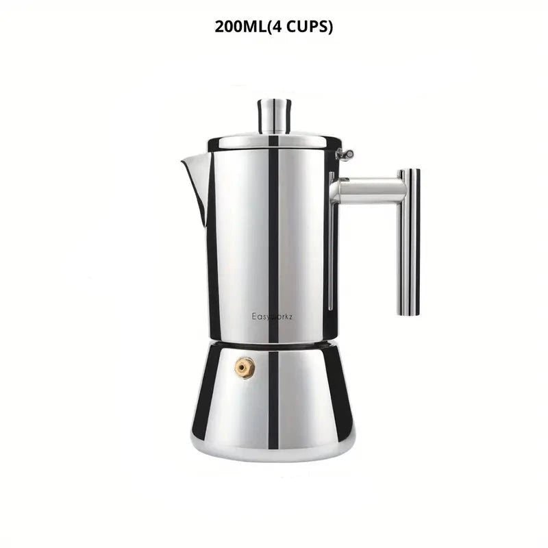 Italian Moka Pot - Stainless Steel Design - Lattea Global
