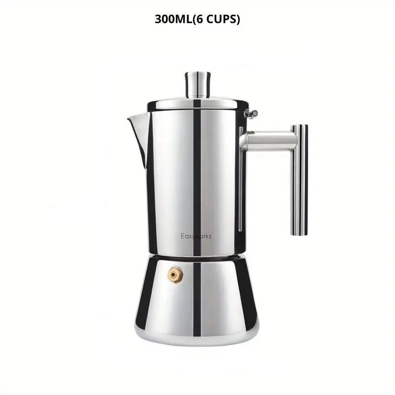 Italian Moka Pot - Stainless Steel Design - Lattea Global
