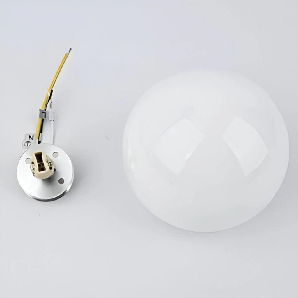 Japandi Minimalist Spherical Glass Wall Light Sconce