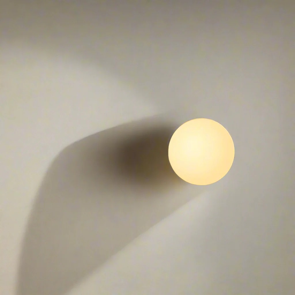 Japandi Minimalist Spherical Glass Wall Light Sconce