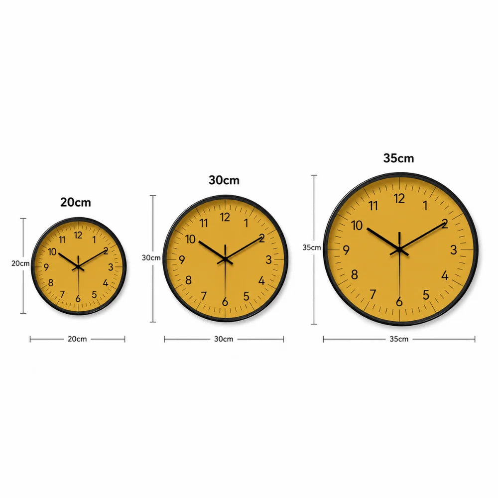 Large yellow wall clock nordic minimalist style – view 11