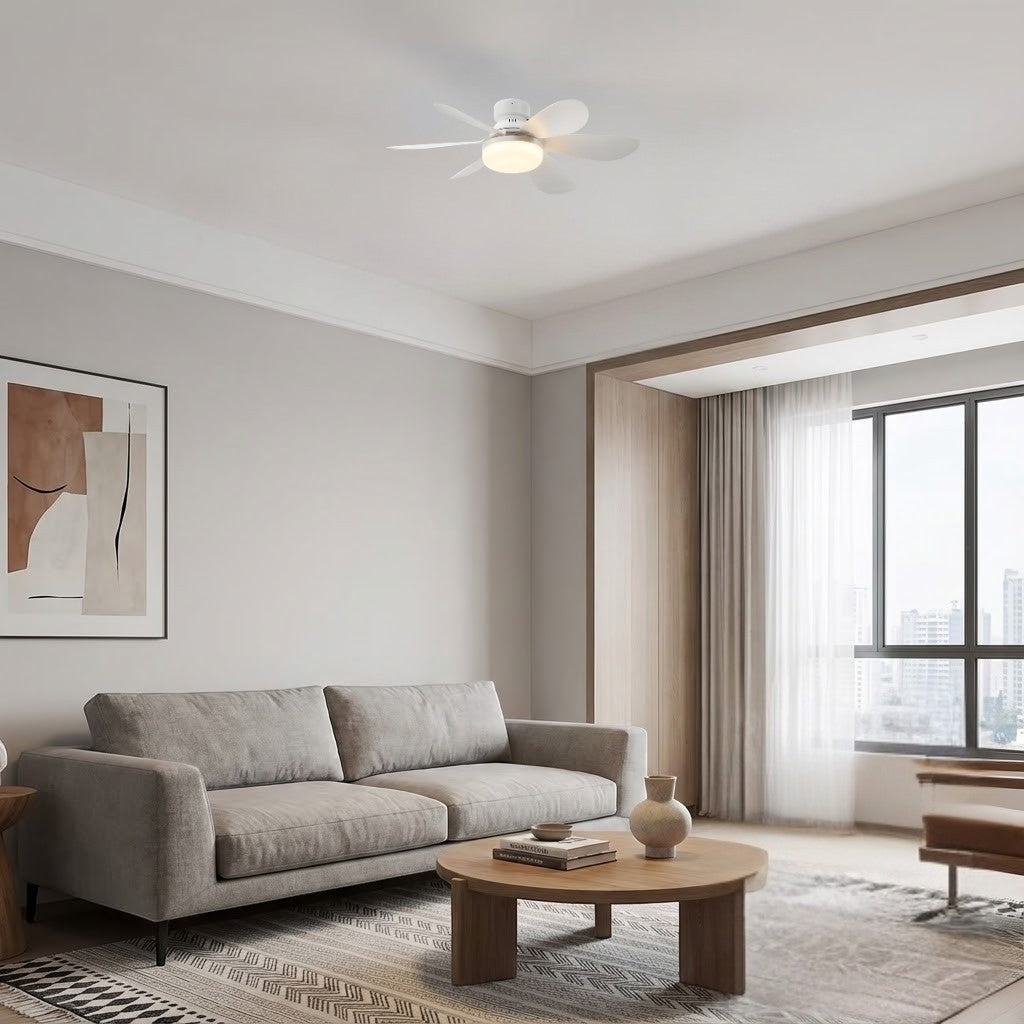 LED Ceiling Fan Lamp with Remote Control – No Wiring Needed