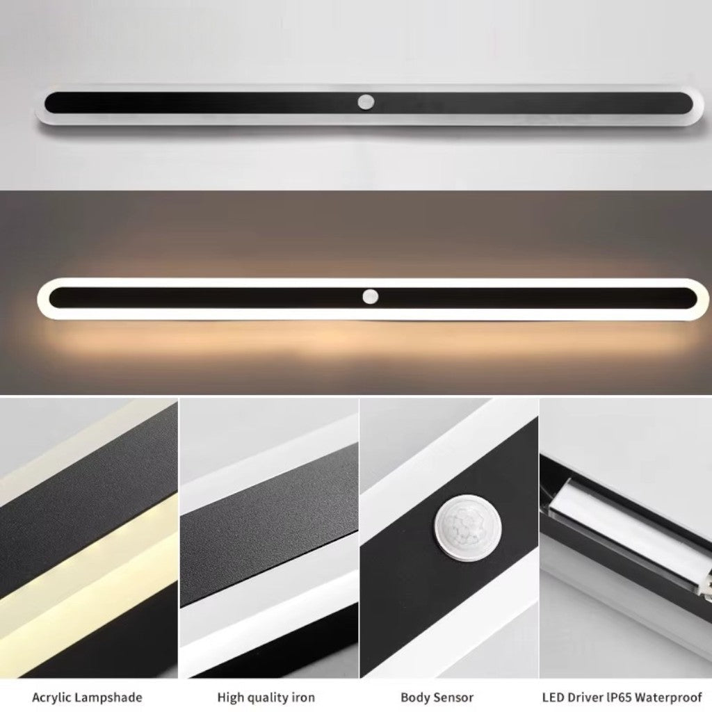 LED Linear Outdoor Wall Light Motion Sensor IP65 Waterproof - Lattea Global