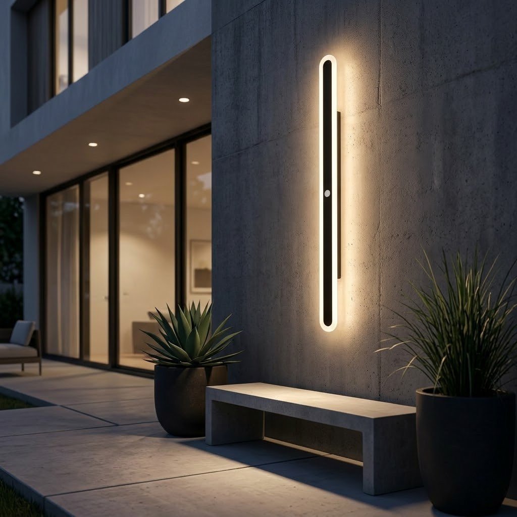 LED Linear Outdoor Wall Light Motion Sensor IP65 Waterproof - Lattea Global