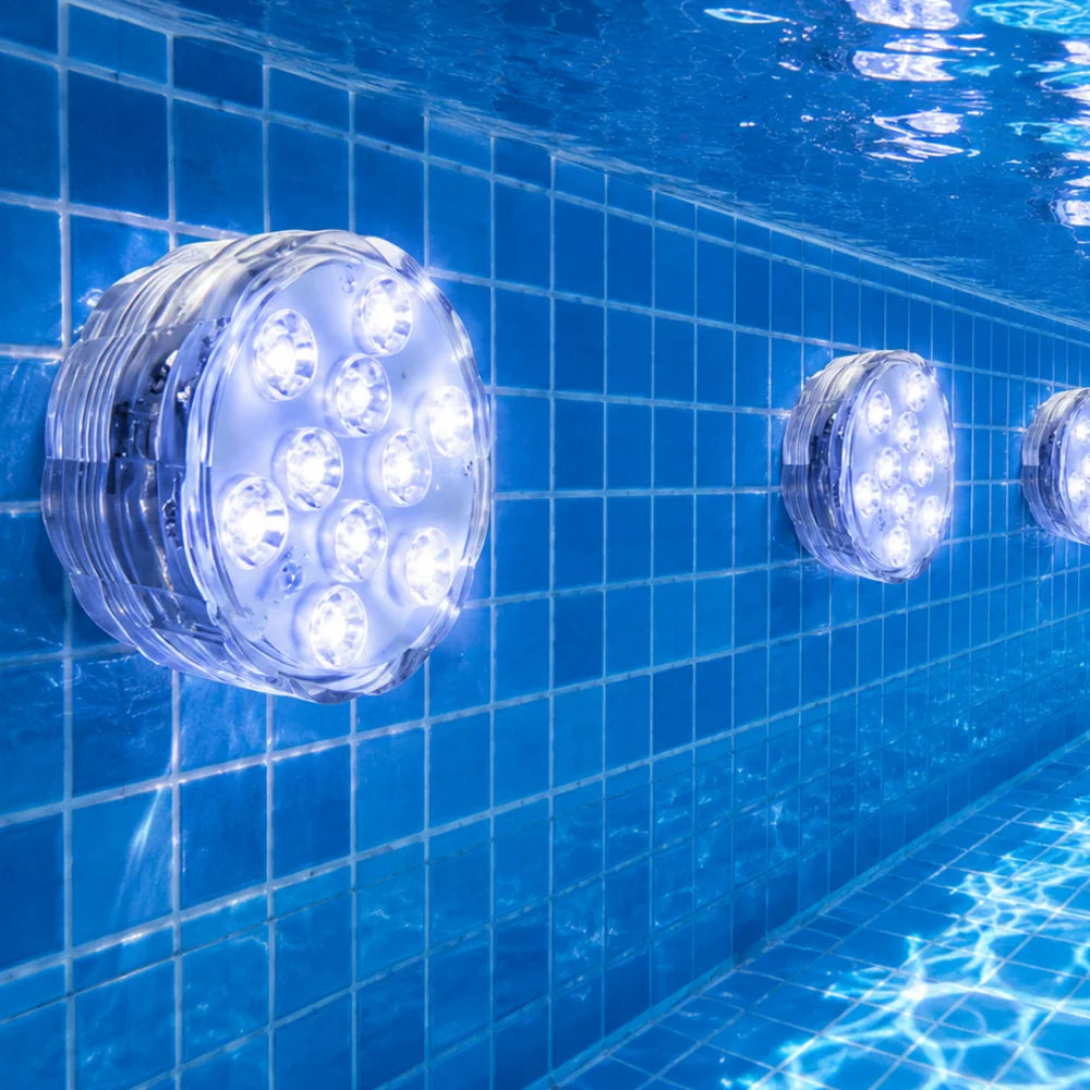 Led submersible pool light rgb ip68 remote control - suction cup mount – view 4
