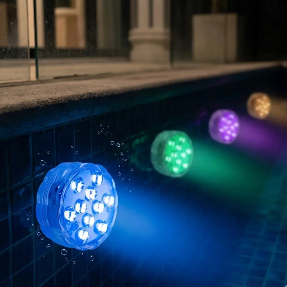 Led submersible pool light rgb ip68 remote control - suction cup mount – view 8